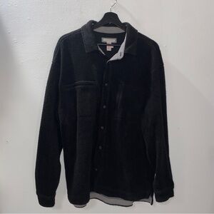 Men’s Carbon 2 Cobalt Button Up Flannel Shirt Jacket Sherpa Fleece Shacket